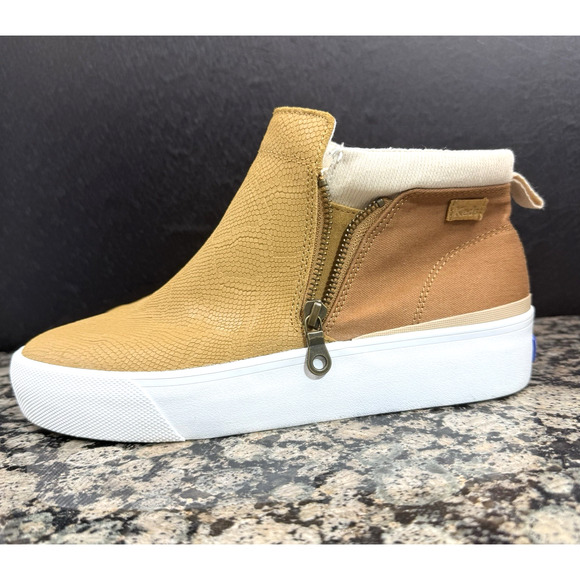 Keds Cooper Brown Suede/Canvas Zip Booties Wo’s Size 9.5 - Picture 3 of 13